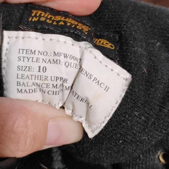 Quest Insulated Men's Leather Upper Winter/Work Boots Sz.10 Hardly Worn (X-104) - Picture 15 of 15